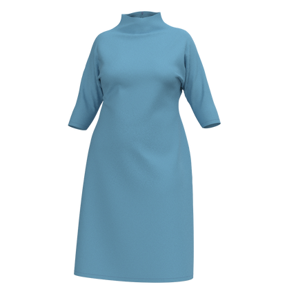  Projector sewing pattern for women's dress with stand collar DV102


