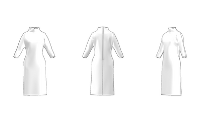 Printable and CAD-compatible sewing pattern (DXF + PDF)