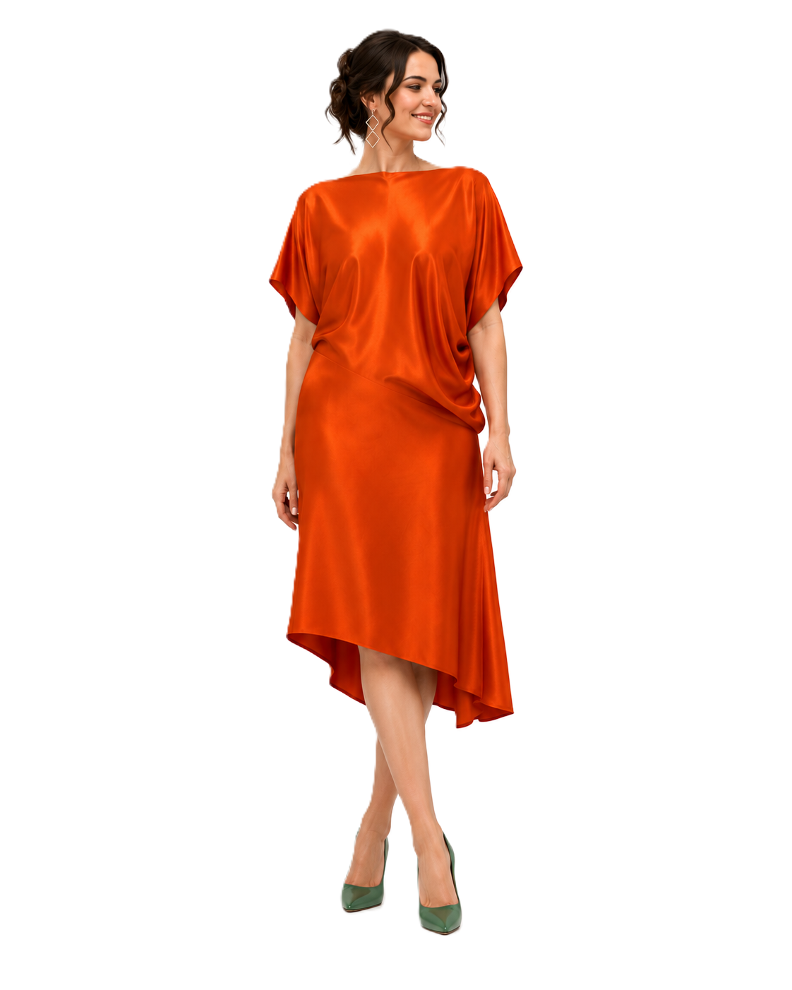 PDF sewing pattern AGD301 — dress front technical drawing sizes 42–54
