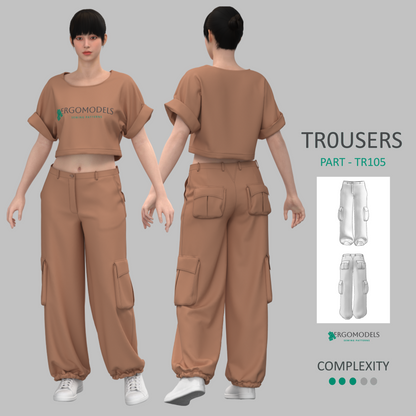 Digital sewing pattern in DXF and PDF formats for download