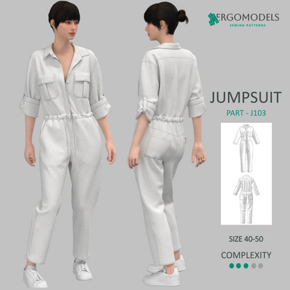Modern clothing sewing pattern — DXF and PDF files included