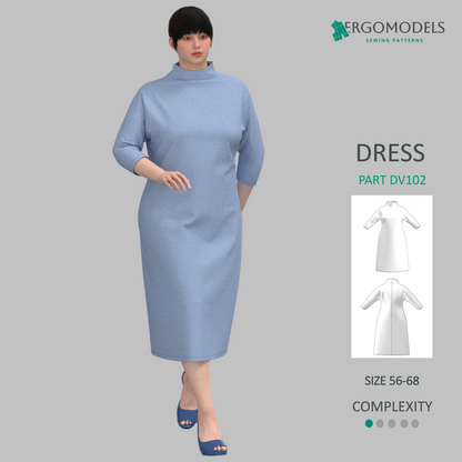 Digital sewing pattern in DXF and PDF formats for download