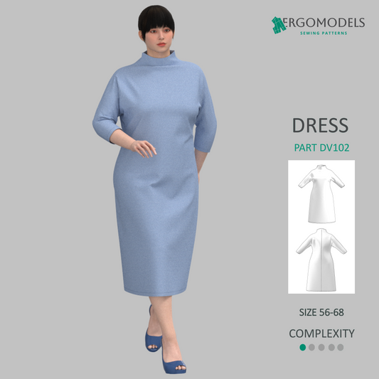 Digital sewing pattern in DXF and PDF formats for download
