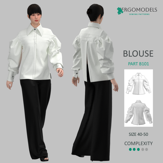 Digital sewing pattern in DXF and PDF formats for download