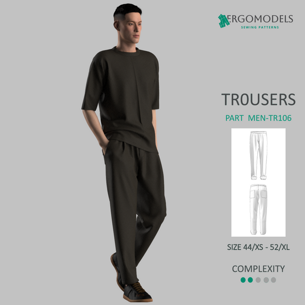 Modern clothing sewing pattern — DXF and PDF files included