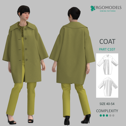 Digital sewing pattern in DXF and PDF formats for download