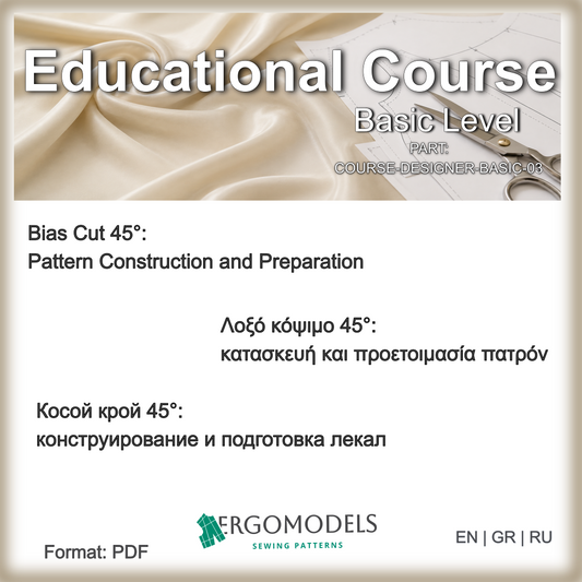 Bias cut garment construction and pattern preparation course for fashion designers — free PDF by Ergomodels

