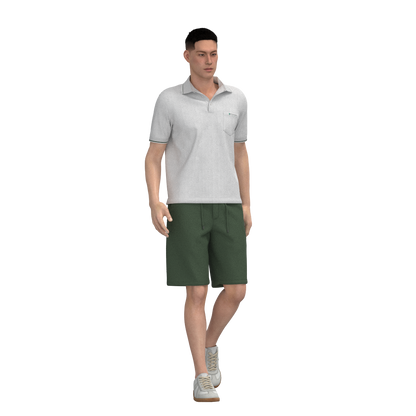 Free PDF sewing pattern unisex shorts MS201 — side view Ergomodels