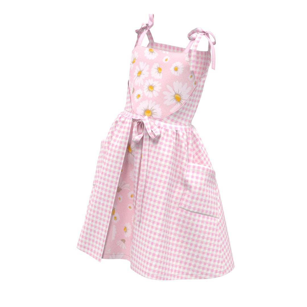 Kids girl dress sewing pattern KD02 — FRONT view
