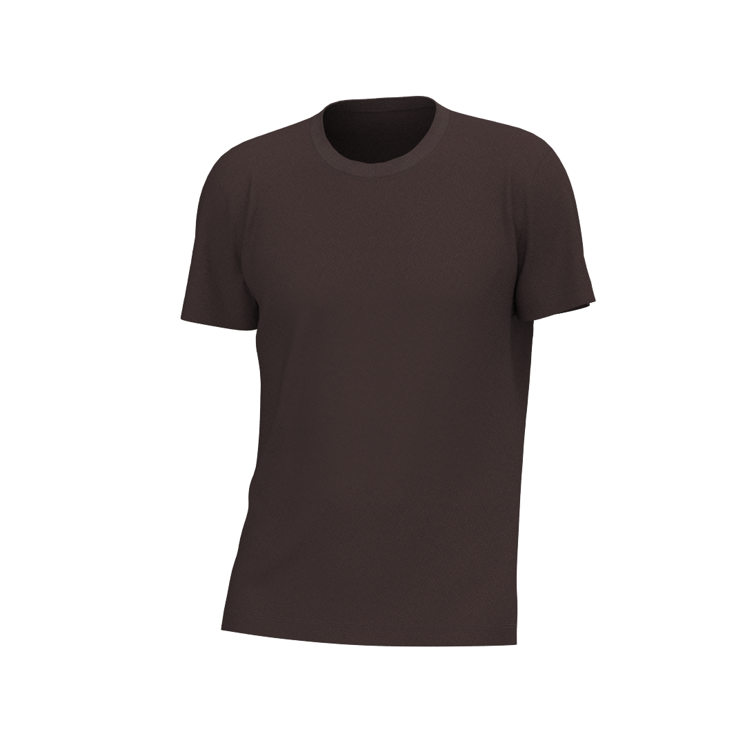Men's T-shirt DXF & PDF sewing pattern B201 — crew neck and V-neck options on 3D model | Ergomodels
