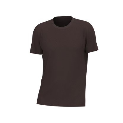 Men's T-shirt DXF & PDF sewing pattern B201 — crew neck and V-neck options on 3D model | Ergomodels
