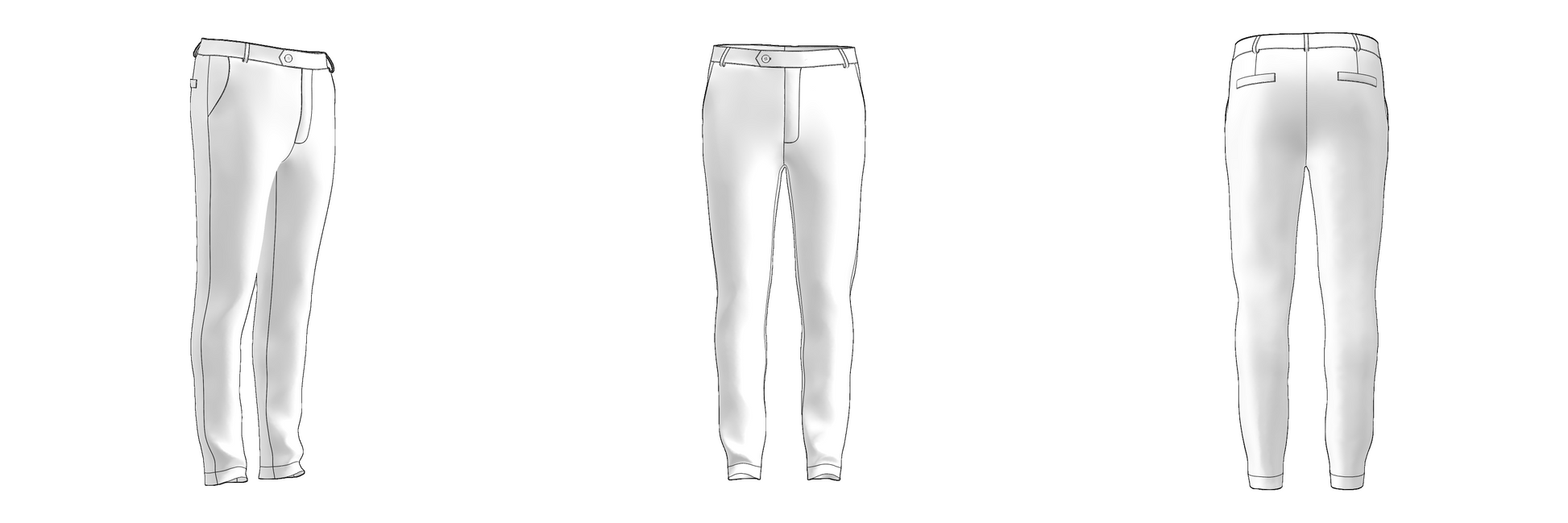 Printable PDF and DXF sewing pattern for garment making