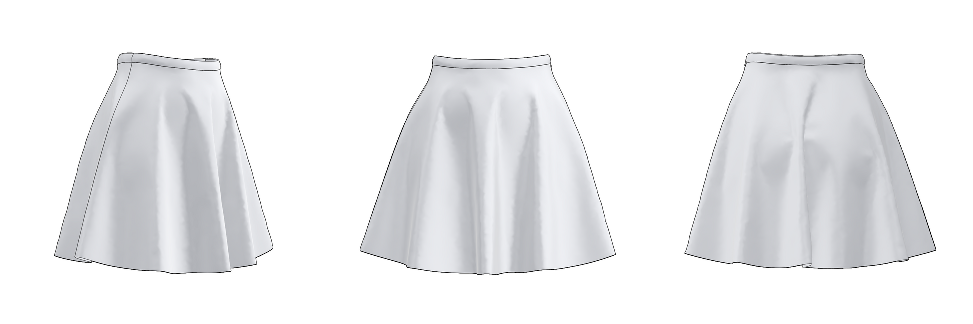Digital sewing pattern in DXF and PDF formats for download