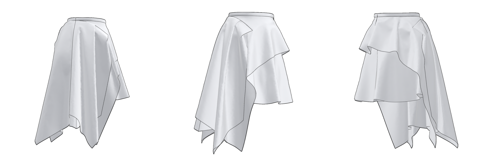 Printable PDF and DXF sewing pattern for garment making