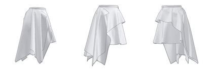 Printable PDF and DXF sewing pattern for garment making
