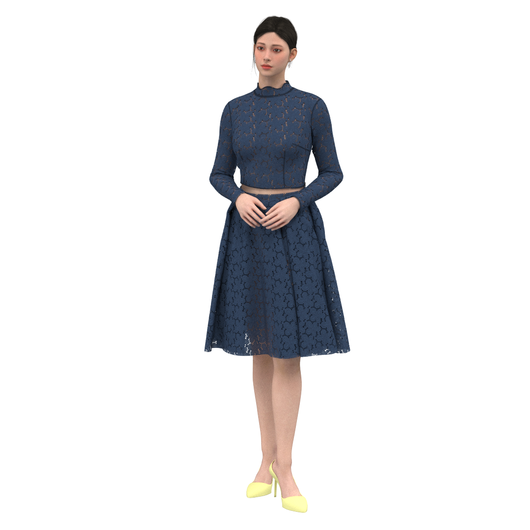 DXF Sewing Pattern: Women Skirt SK108 & Blouse B113 All Sizes  (instant download)