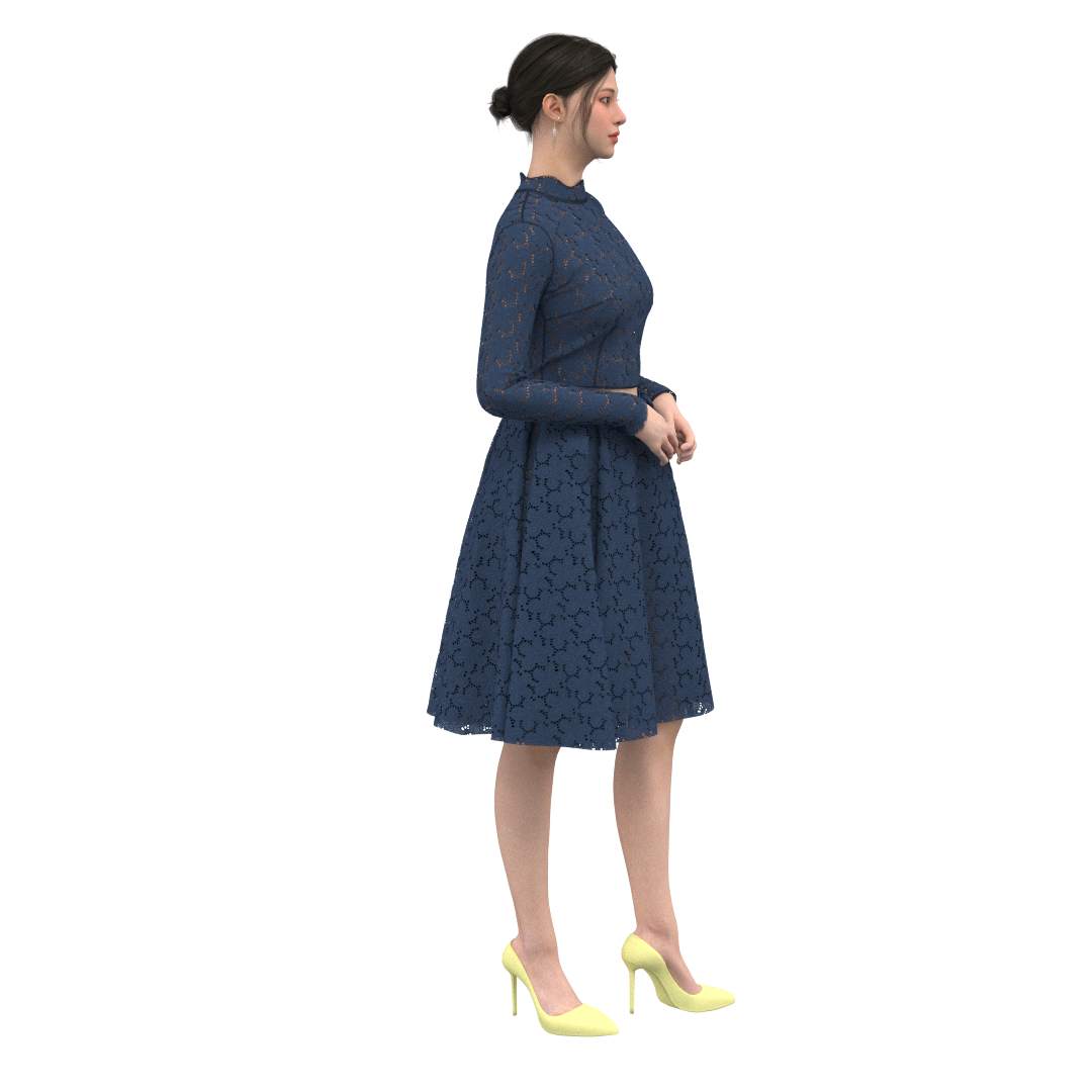 DXF Sewing Pattern: Women Skirt SK108 & Blouse B113 All Sizes  (instant download)