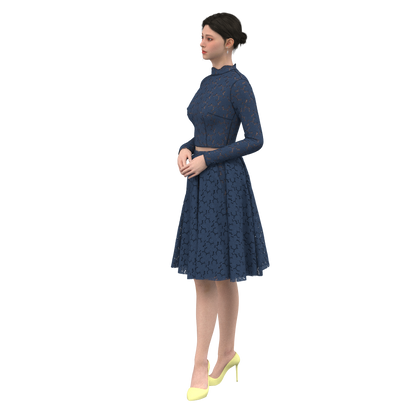 PDF Sewing Pattern: Women Skirt SK108  & Blouse B113 (instant download)