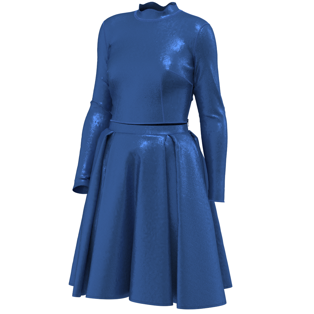 DXF Sewing Pattern: Women Skirt SK108 & Blouse B113 All Sizes  (instant download)