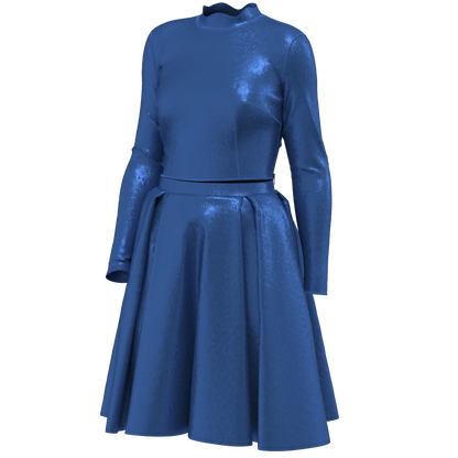 DXF Sewing Pattern: Women Skirt SK108 & Blouse B113 All Sizes  (instant download)