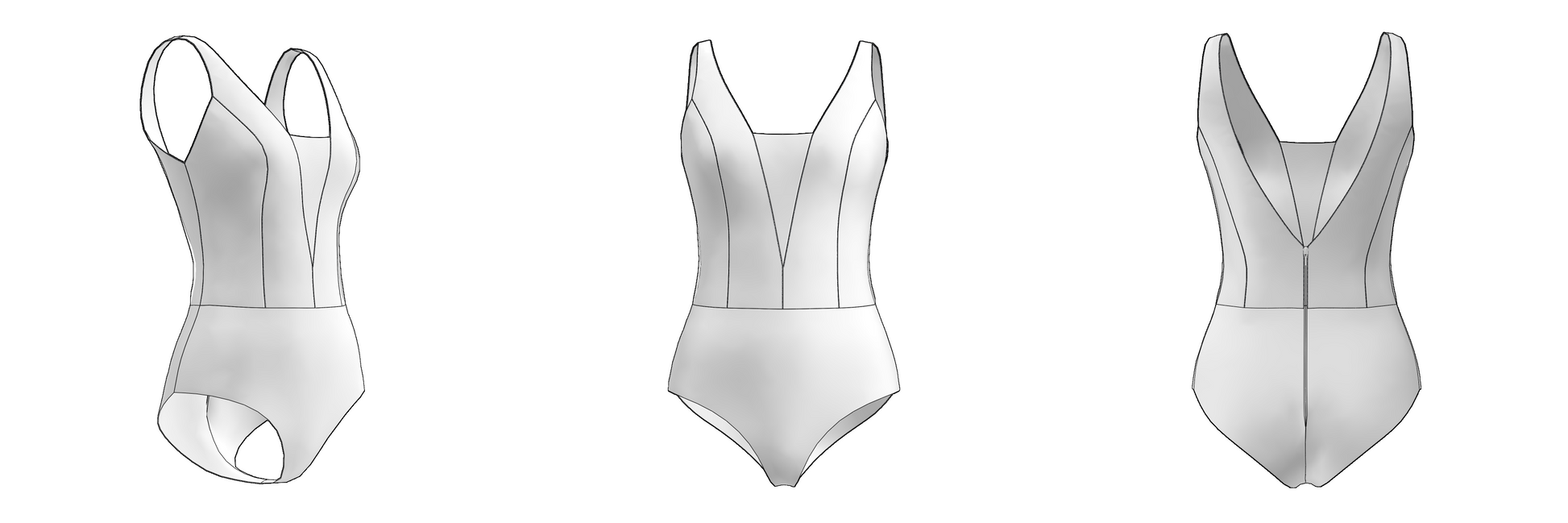 Digital sewing pattern in DXF and PDF formats for download