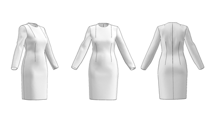 Digital sewing pattern in DXF and PDF formats for download