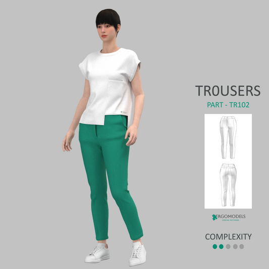 Modern clothing sewing pattern — DXF and PDF files included