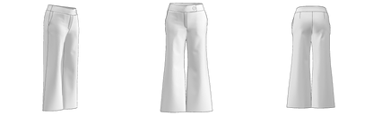 TR111 sewing pattern — plus size women's trousers lifestyle preview
