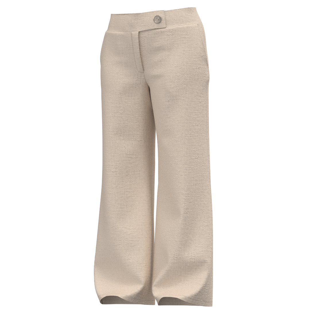 Women's plus size trousers sewing pattern TR111 — front view illustration
