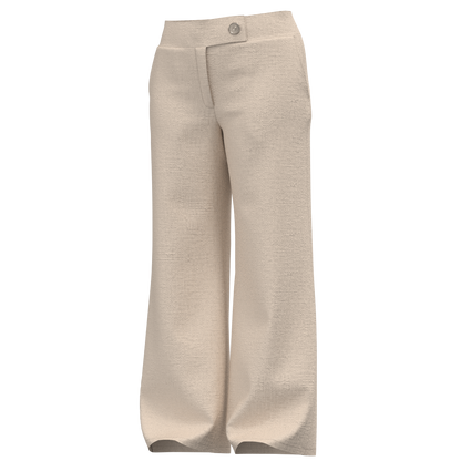 Women's plus size trousers sewing pattern TR111 — front view illustration
