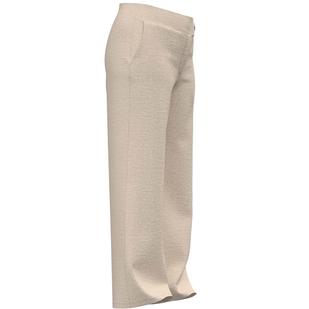 Sewing pattern TR111 women's trousers — side view detail
