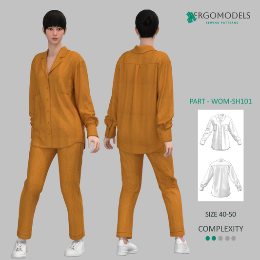 Downloadable sewing pattern files: DXF and PDF formats