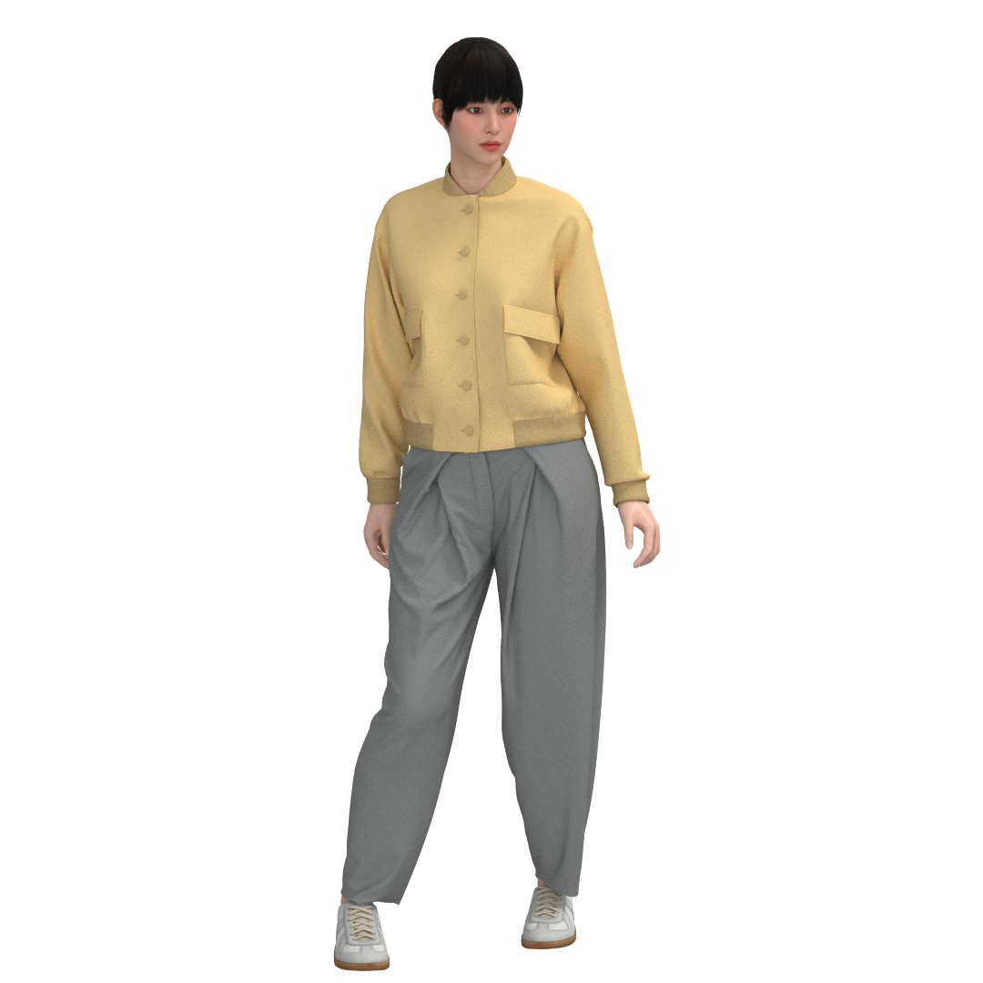 Women's bomber jacket PDF pattern WJ104 - pocket details
