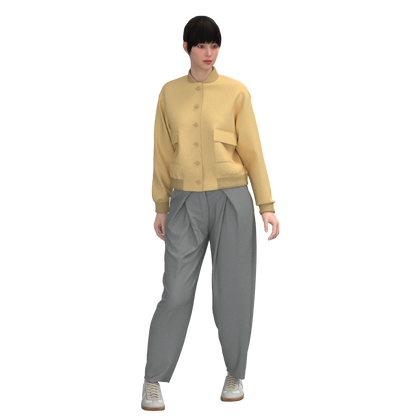  Women's bomber jacket PDF pattern WJ104 - pocket details
