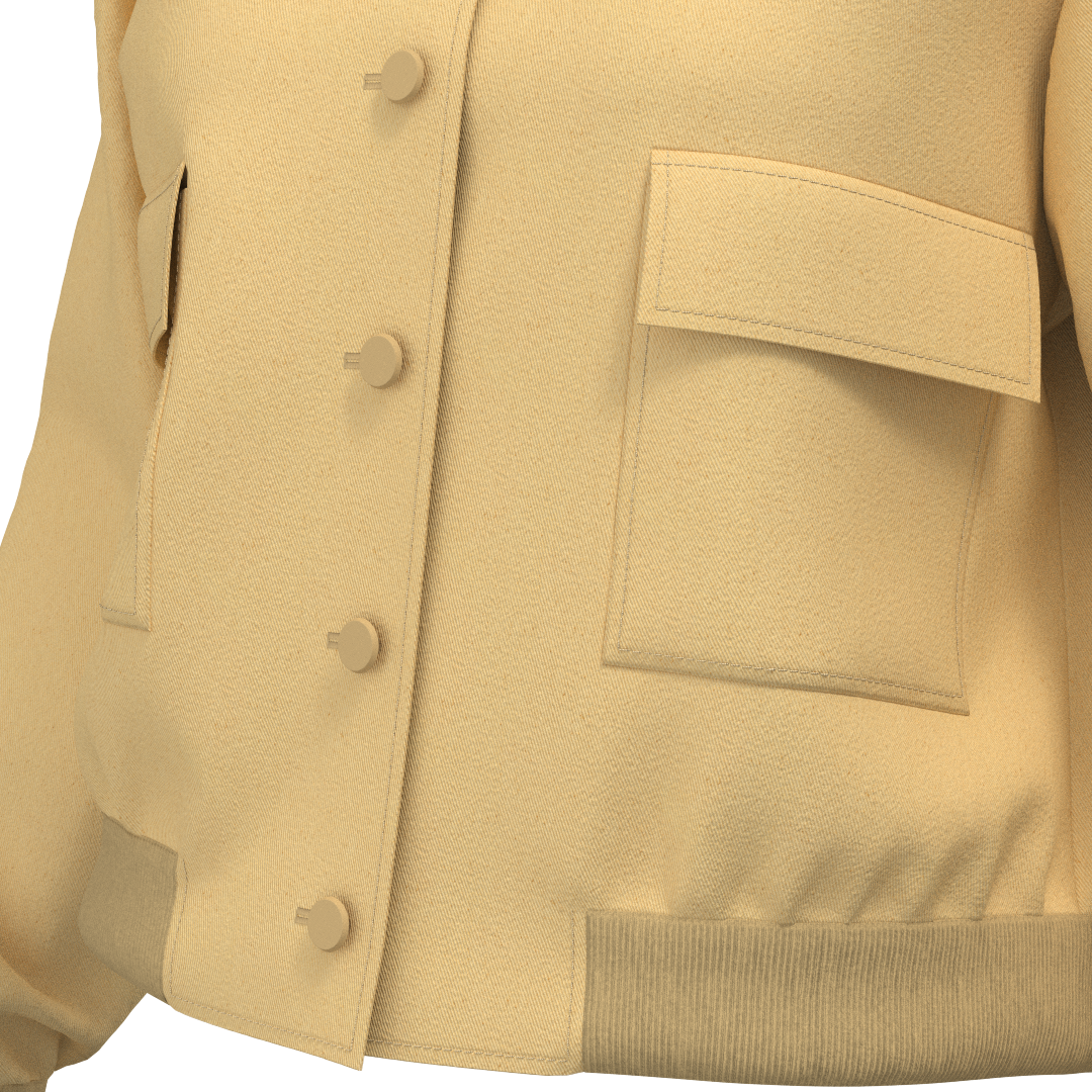 Women's bomber jacket DXF pattern WJ104 - sleeve cuff options
