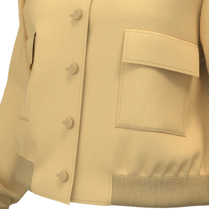 Women's bomber jacket DXF pattern WJ104 - sleeve cuff options