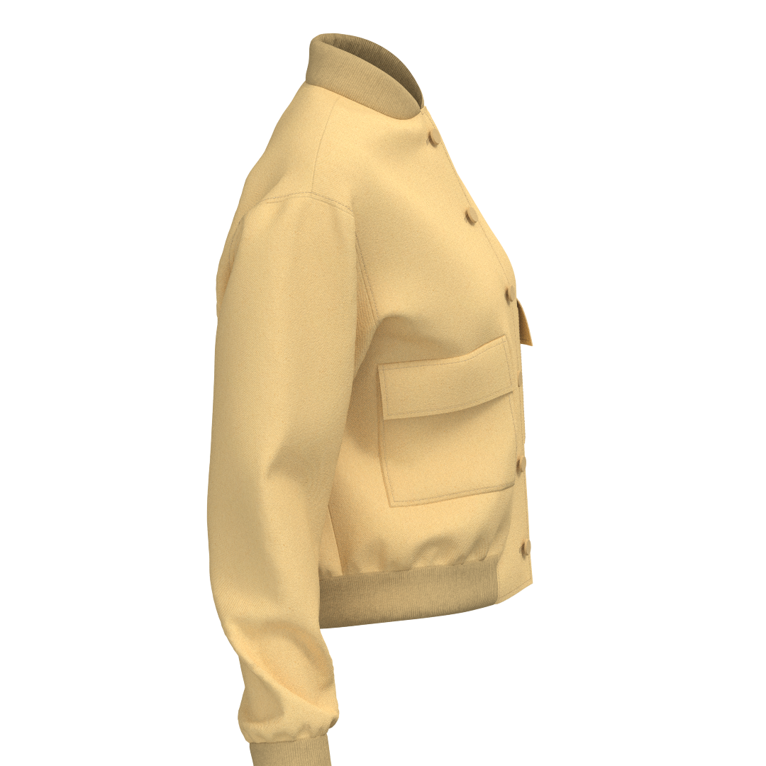  Women's bomber jacket PDF pattern WJ104 - back view
