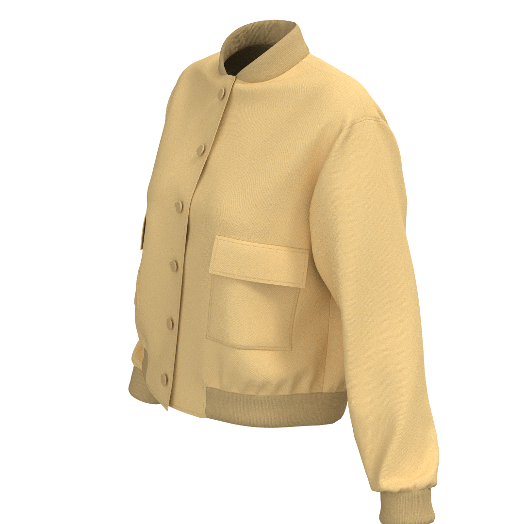 Women's bomber jacket DXF pattern WJ104 - pattern pieces layout