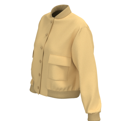 Women's bomber jacket DXF pattern WJ104 - pattern pieces layout