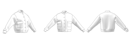 Women's bomber jacket DXF pattern WJ104 - instant download CAD file
