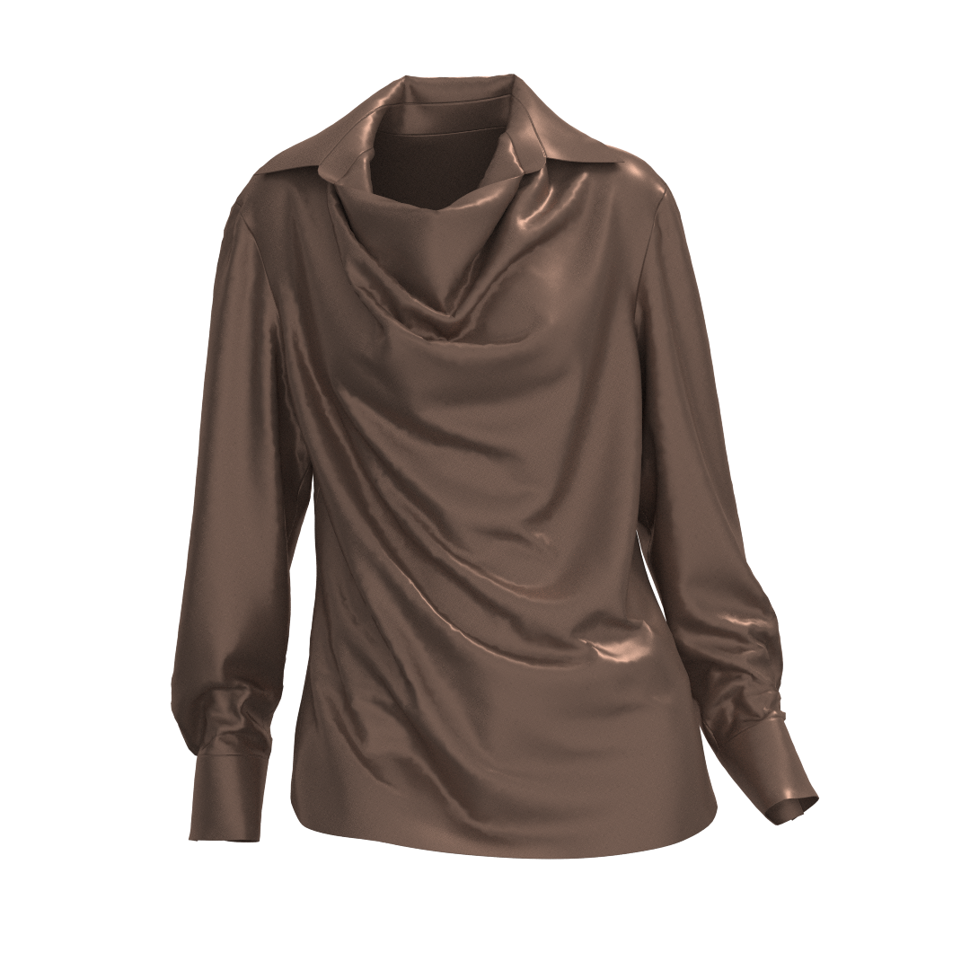 Blouse B114 DXF sewing pattern — piece layout, digital cutting file