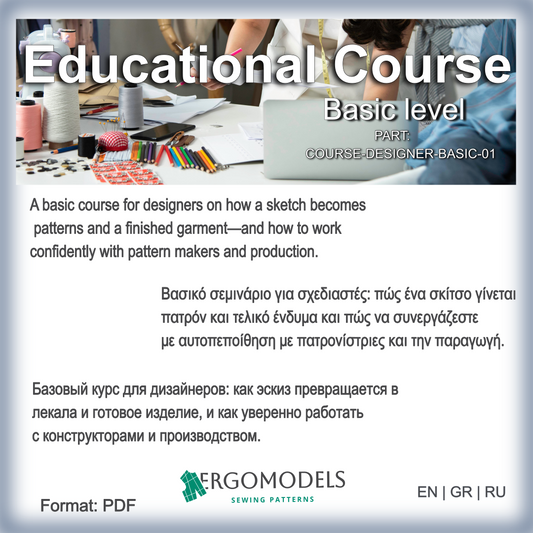 Free basic course for young fashion designers - digital download PDF
