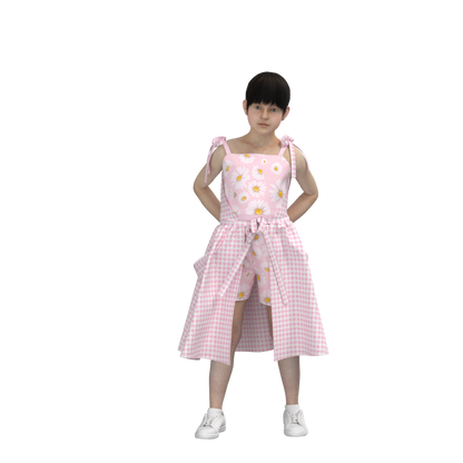 Kids girl dress sewing pattern KD02 — bonus pattern pieces included
