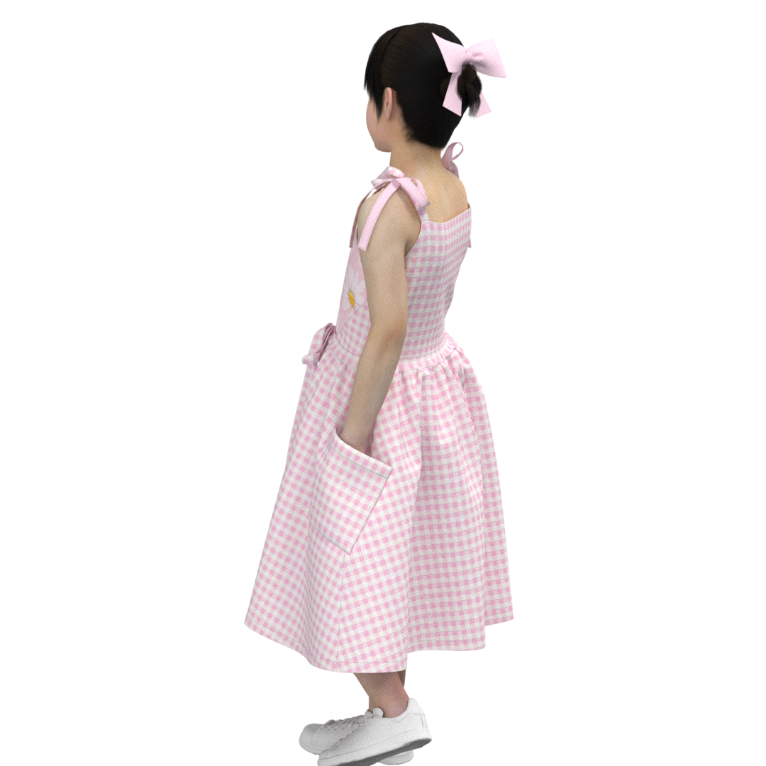 Girls dress pattern KD02 —  view A4 PDF instant download
