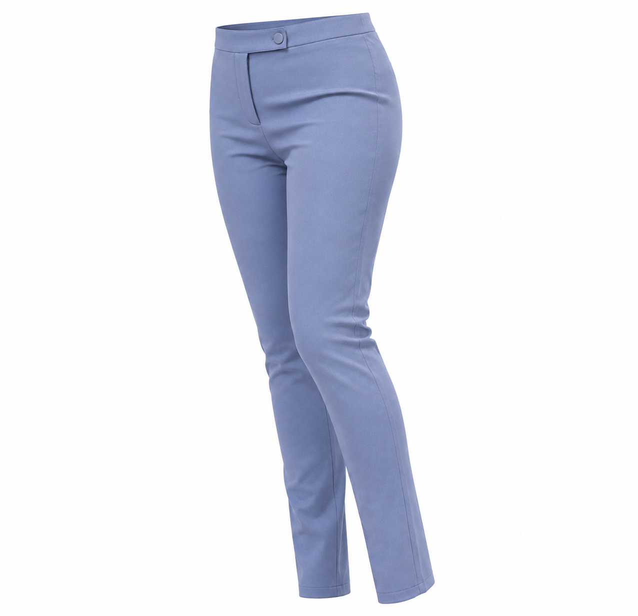 Plus size slim fit trousers sewing pattern — three quarter view TR109

