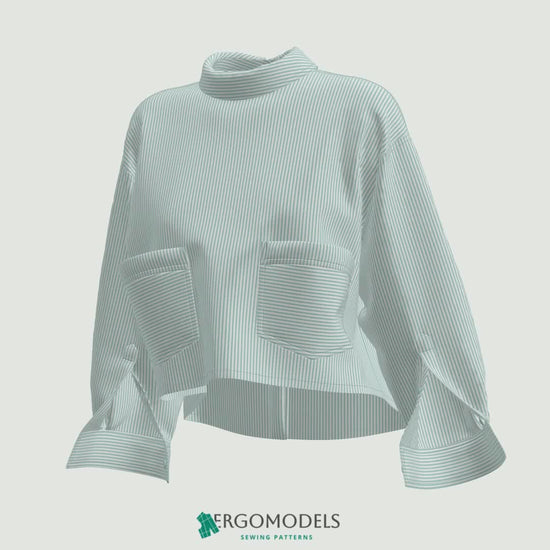 Printable PDF and DXF sewing pattern for garment making