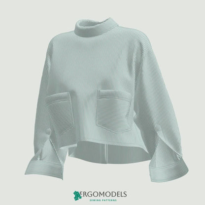Printable PDF and DXF sewing pattern for garment making