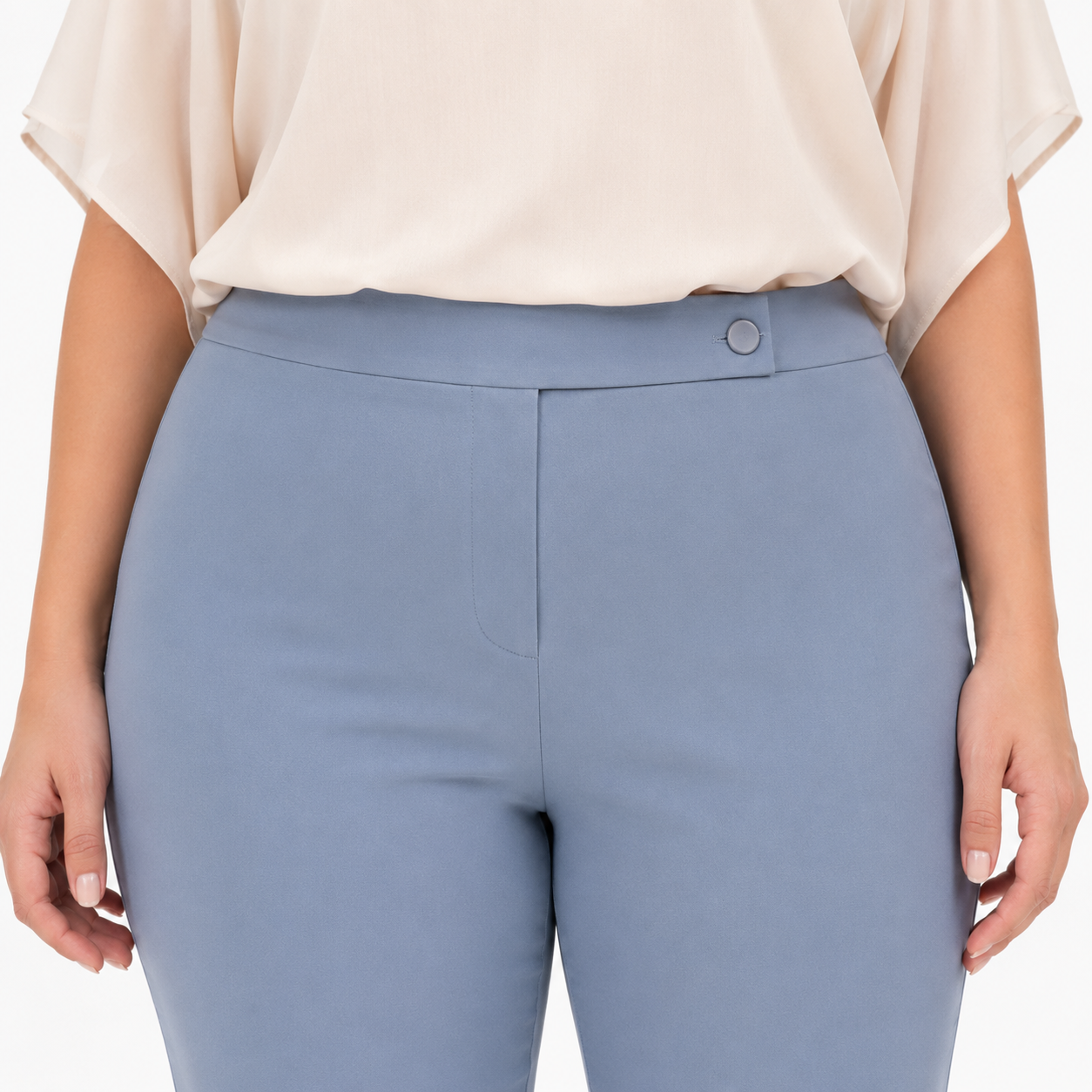 Women's plus size slim trousers sewing pattern TR109 — front view
