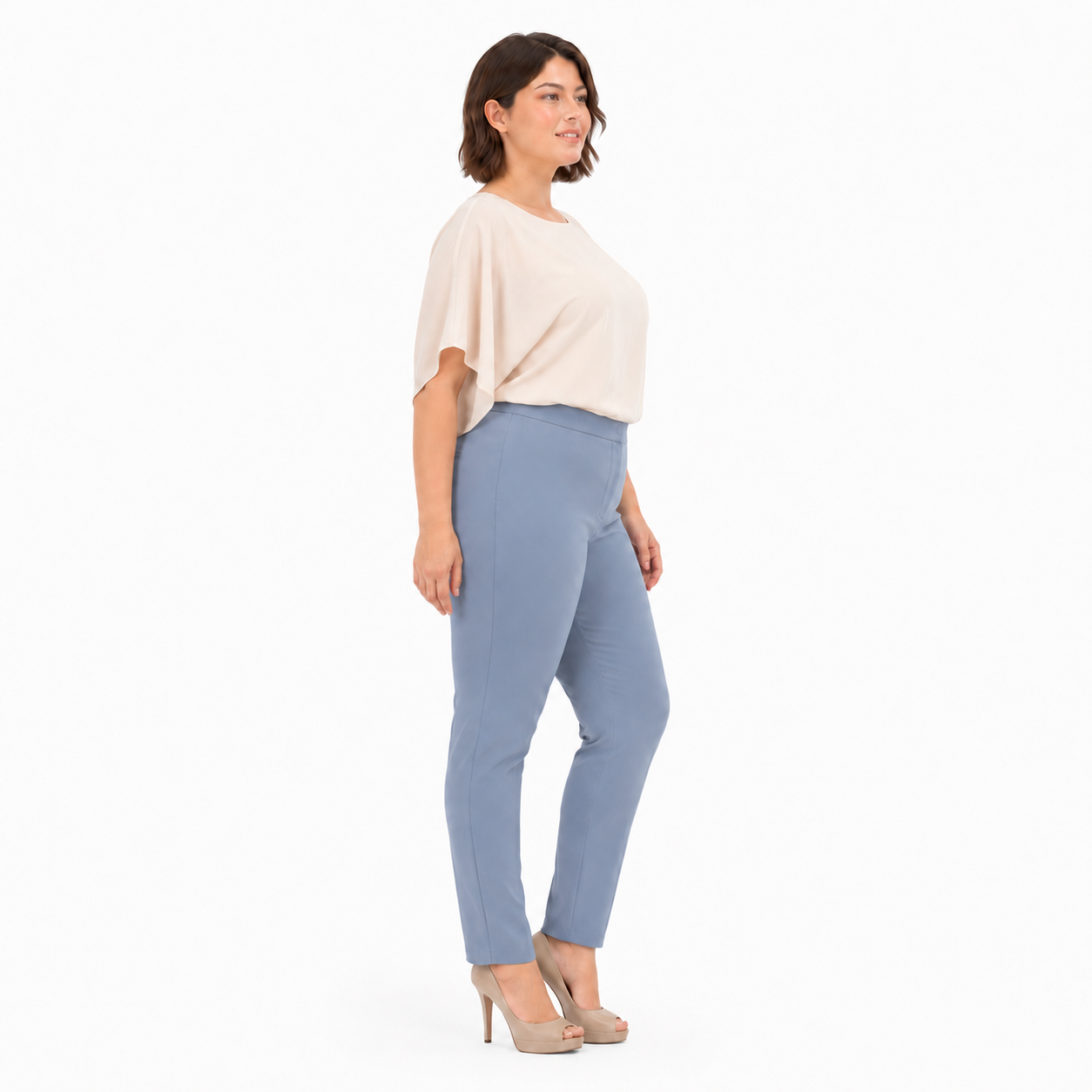 Women's plus size slim pants sewing pattern TR109 — side view
